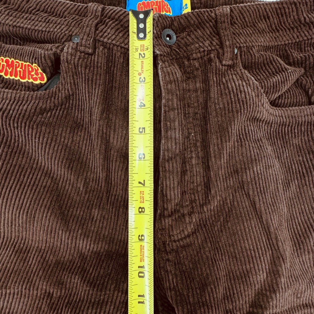 Empyre Mens Brown Corduroy Skate Shorts Baggy Wide Wale Size 32 Streetwear - Picture 7 of 8
